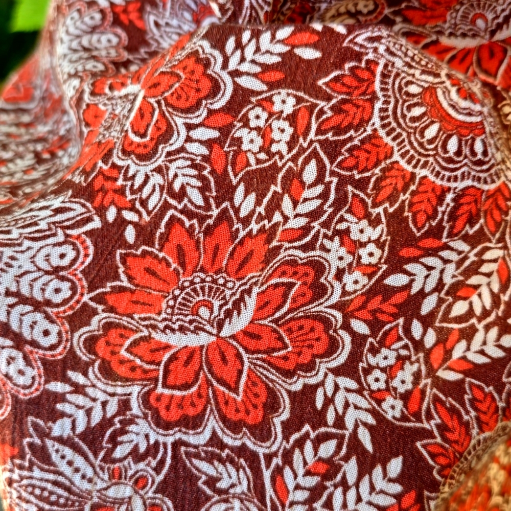 Staccato Red and Brown Patterned Dress - Picture 5 of 5